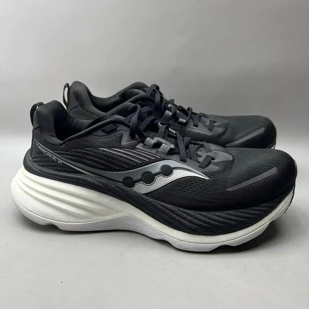 Saucony Hurricane 24 Running Shoes Women Size 9 Black Mesh Comfort Low Sneakers